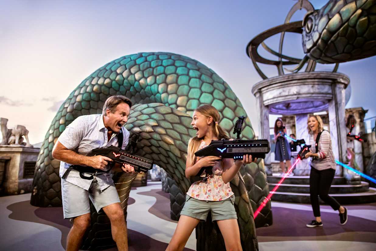Family taking part in laser tag on NCL Encore